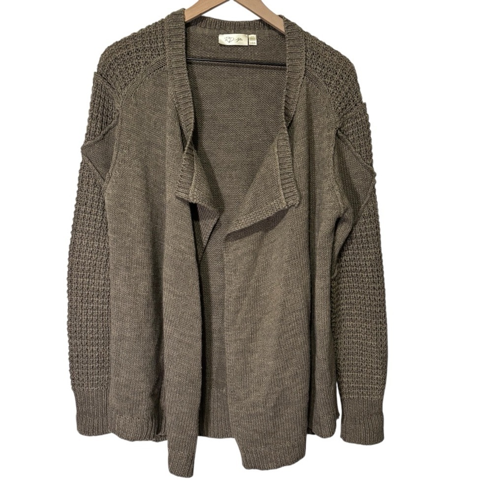 RD Style Open Front Chunky Brown Knit Cardigan Sweater Women’s Size Large